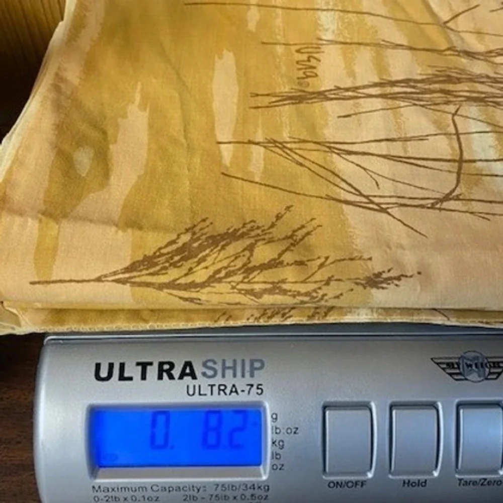 Vintage Vera‎ Neumann Pillowcase Set 2 Tall Grass Wheat 1970s Yellow Tan